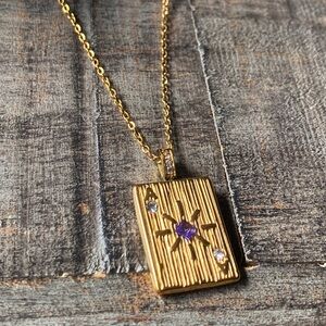 NEW Gold Ace Of Diamonds Pendant Necklace